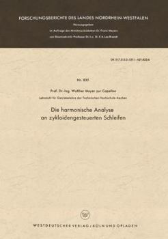 Paperback Die Harmonische Analyse an Zykloidengesteuerten Schleifen [German] Book