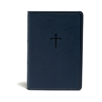 Imitation Leather KJV Everyday Study Bible, Navy Cross Leathertouch Book