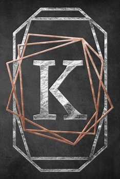 Chalkboard Foiling Minimalist Letter Notebook - K: A personalized monogram notebook just for you!