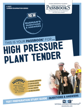 Paperback High Pressure Plant Tender (C-3277): Passbooks Study Guide Volume 3277 Book