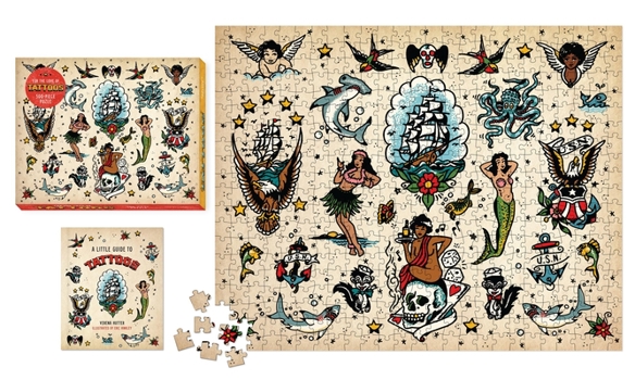 Hardcover For the Love of Tattoos 500-Piece Puzzle Book