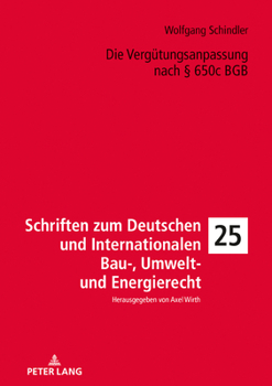 Hardcover Die Verguetungsanpassung nach § 650c BGB [German] Book