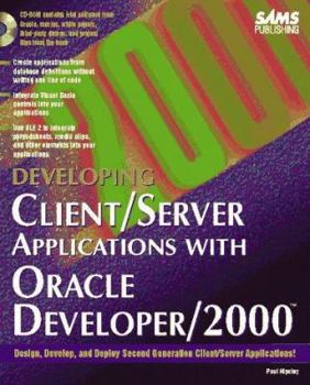 Paperback Developing Client Server Applications W/ Oracle Developer/2000 Book
