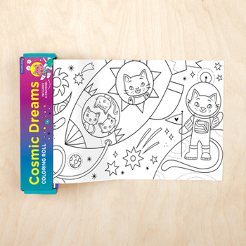 Paperback Cosmic Dreams Mini Coloring Roll Book