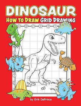 Paperback Dinosaur How To Draw Grid Drawing Book