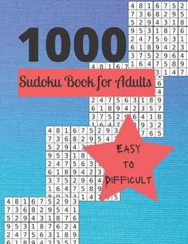 Paperback 1000 Sudoku Book for Adults: Funster Tons of Sudoku Easy to Difficult Puzzles Book