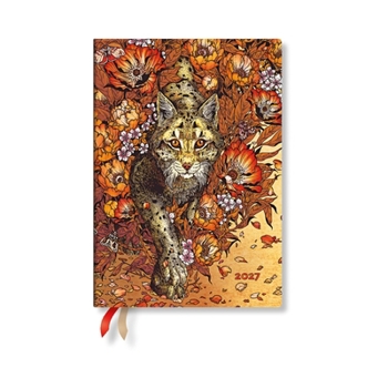 2027 Lynx Rising Midi Vertical Softcover 12-Month Weekly Planner, 176pg, 100GSM by Paperblanks (Erica Williams Art)