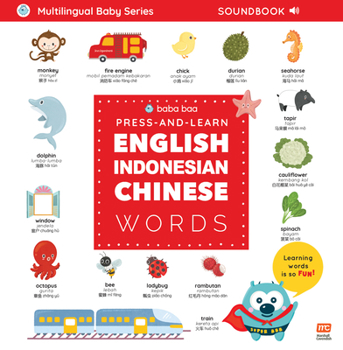 Board book Press-And-Learn English Indonesian Chinese Words Sound Book