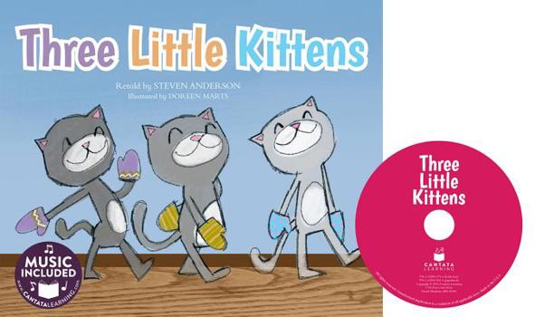 Library Binding Three Little Kittens Book