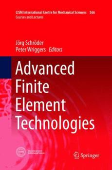 Paperback Advanced Finite Element Technologies Book