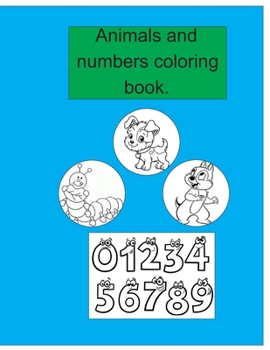 Paperback Animals and numbers coloring book