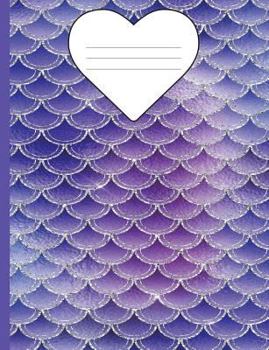 Paperback Composition Notebook Mermaid Glitter - Marble Wide Ruled: 100 Lined Pages Book