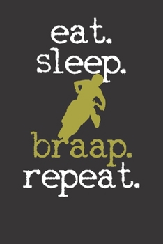 Paperback Notebook: Motocross Dot Grid 6x9 120 Pages Book