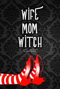 Paperback Wife, Mom, Witch - Lined Book: Wide ruled notebook with a spooky vintage decor inspired cover Book