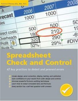 Paperback Spreadsheet Check and Control Book