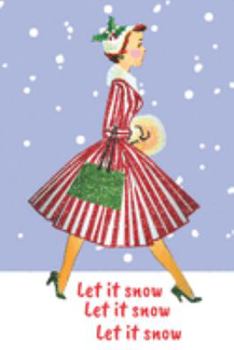 Let It Snow: Notebook Journal Diary. Retro Vintage Faux Glitter Style Notepad.