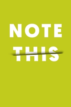 Paperback YELLOW NOTEBOOK NOTE THIS SLICED DESIGN HIGH QUALITY (6x9) LINED INTERIOR Book