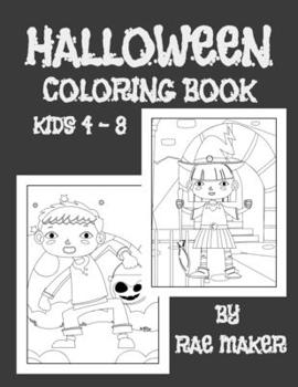 Paperback Halloween Coloring Book Kids 4 - 8 Book