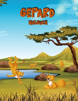 Paperback Gepard Malbuch: Aktivitätsbuch für Kinder [German] Book