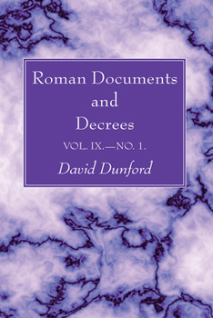 Paperback Roman Documents and Decrees, Volume IX - No. 1 Book