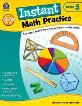 Paperback Instant Math Practice Grade 5 Book