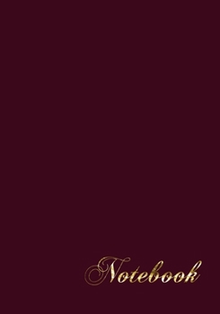 Wine  Minimalist Dot Grid Notebook | 7x10 125 dot grid pages| Matte Wine Design  Matte Silk Cover with sturdy white pages notebook