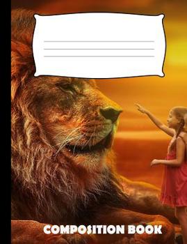 Paperback Composition Book: Lion Composition Notebook Wide Ruled Book
