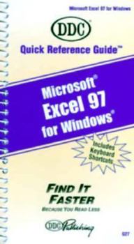 Paperback Quick Reference for Microsoft Excel 97 Book