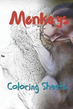 Paperback Monkey Coloring Sheets: 30 Monkey Drawings, Coloring Sheets Adults Relaxation, Coloring Book for Kids, for Girls, Volume 5 Book