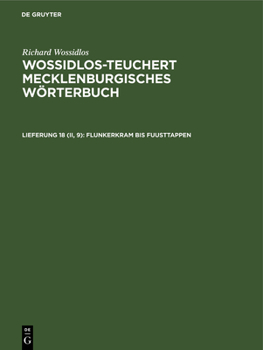 Hardcover Flunkerkram Bis Fuusttappen [German] Book