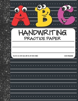 Handwriting Practice Paper: Dotted Mid-lines 110 Pages Uppercase and Lowercase Writing Sheets Notebook For Kids (Kindergarten To 3rd Grade Students)