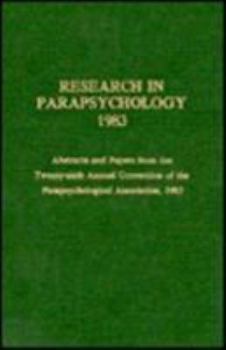 Hardcover Research in Parapsychology 1983 Book