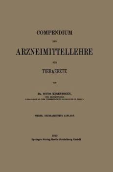 Paperback Compendium Der Arzneimittellehre Für Tieraerzte [German] Book