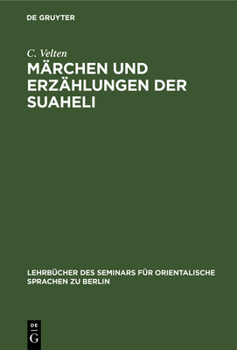 Hardcover Märchen Und Erzählungen Der Suaheli [German] Book