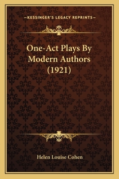 Paperback One-Act Plays By Modern Authors (1921) Book