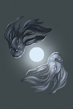 Super Plain Journal (6 x 9 In): Koi Around Moon (Simple Inside)