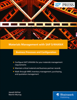 Hardcover Materials Management with SAP S/4hana: Business Processes and Configuration Book