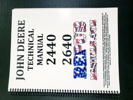 Spiral-bound John Deere 2440 Tractor Technical Service Repair Manual Book