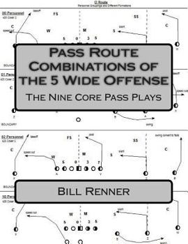 Paperback Pass Route Combinations of the 5 Wide Offense: The Nine Core Pass Plays Book