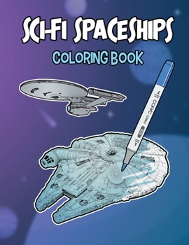 Paperback Sci-Fi Spaceships coloring book