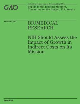 Biomedical Research: Nih Should Assess the Impact of Growth in Indirect Costs on Its Mission