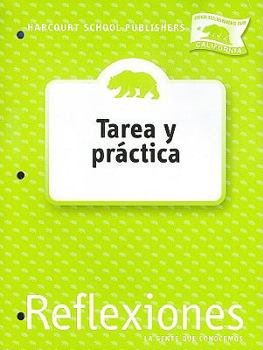 Paperback Harcourt School Publishers Reflexiones: Homework & Practice Book Student Edition Reflexiones 07 Grade 2 [Spanish] Book