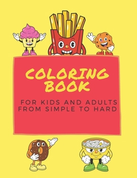 Paperback coloring book for kids and adults from simple to hard Book