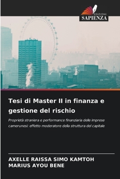 Paperback Tesi di Master II in finanza e gestione del rischio [Italian] Book