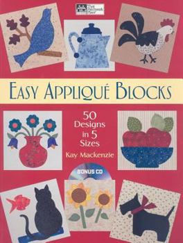 Paperback Easy Applique Blocks: 50 Designs in 5 Sizes [With CDROM] Book