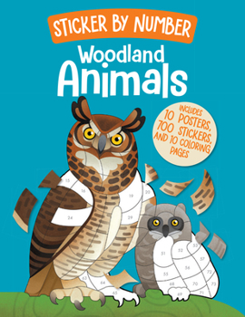 Paperback Sticker by Number: Woodland Animals Book