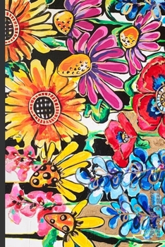 "From the Ground" by Jennifer Moreman: Beautiful and Colorful Floral 6x9" Lined Notebook by Artist
