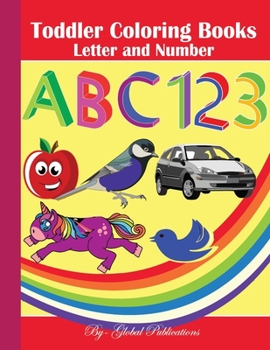 Paperback Toddler Coloring Books Letter and Number: for Preschool/Kindergarten Book