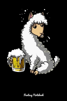 Paperback Fantasy Notebook: Party Llama Notebook Book