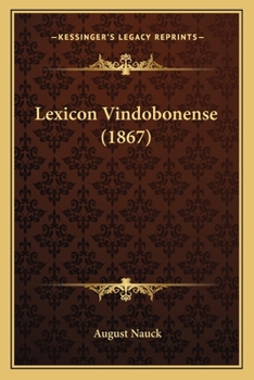 Paperback Lexicon Vindobonense (1867) [Latin] Book